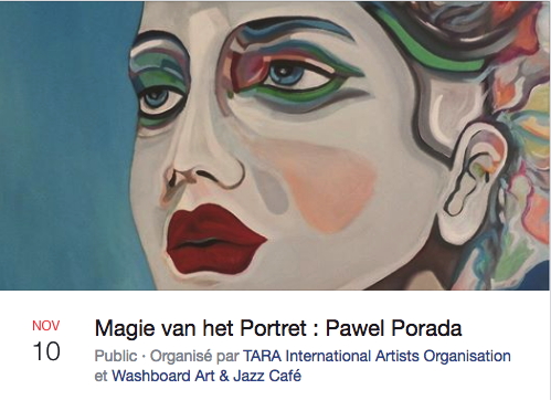 Bannière Facebook. Antwerpen. Magie van het Portret. Tentoonstelling Pawel Porada. 2018-11-10